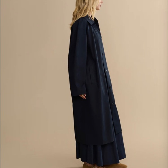 Jenni Kayne Leo Trench Coat Navy new nvr worn sz lrg! Won’t leave up long! - Picture 6 of 9